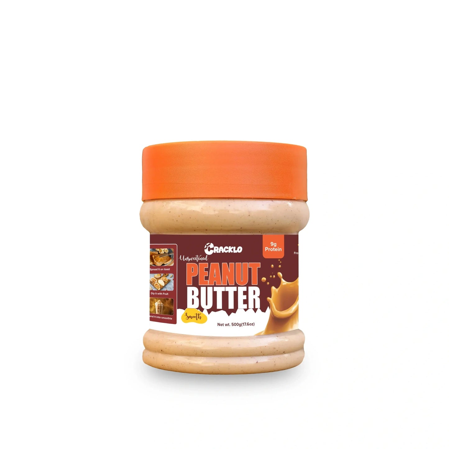Smooth Peanut Butter 500g  | Organic | No Preservatives | No Palm Oil | Sweetened & Unsweetened Cracklo Cracklo Peanut Butter