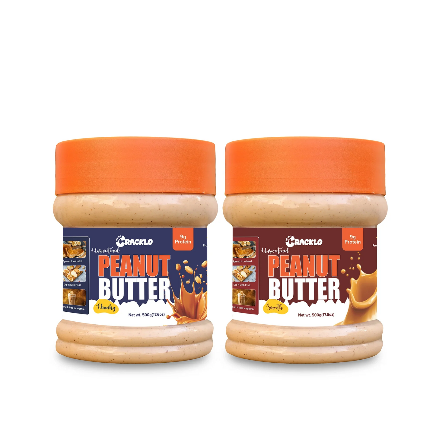 Combo Pack – Smooth + Chunky | Sweetened & Unsweetened 500g