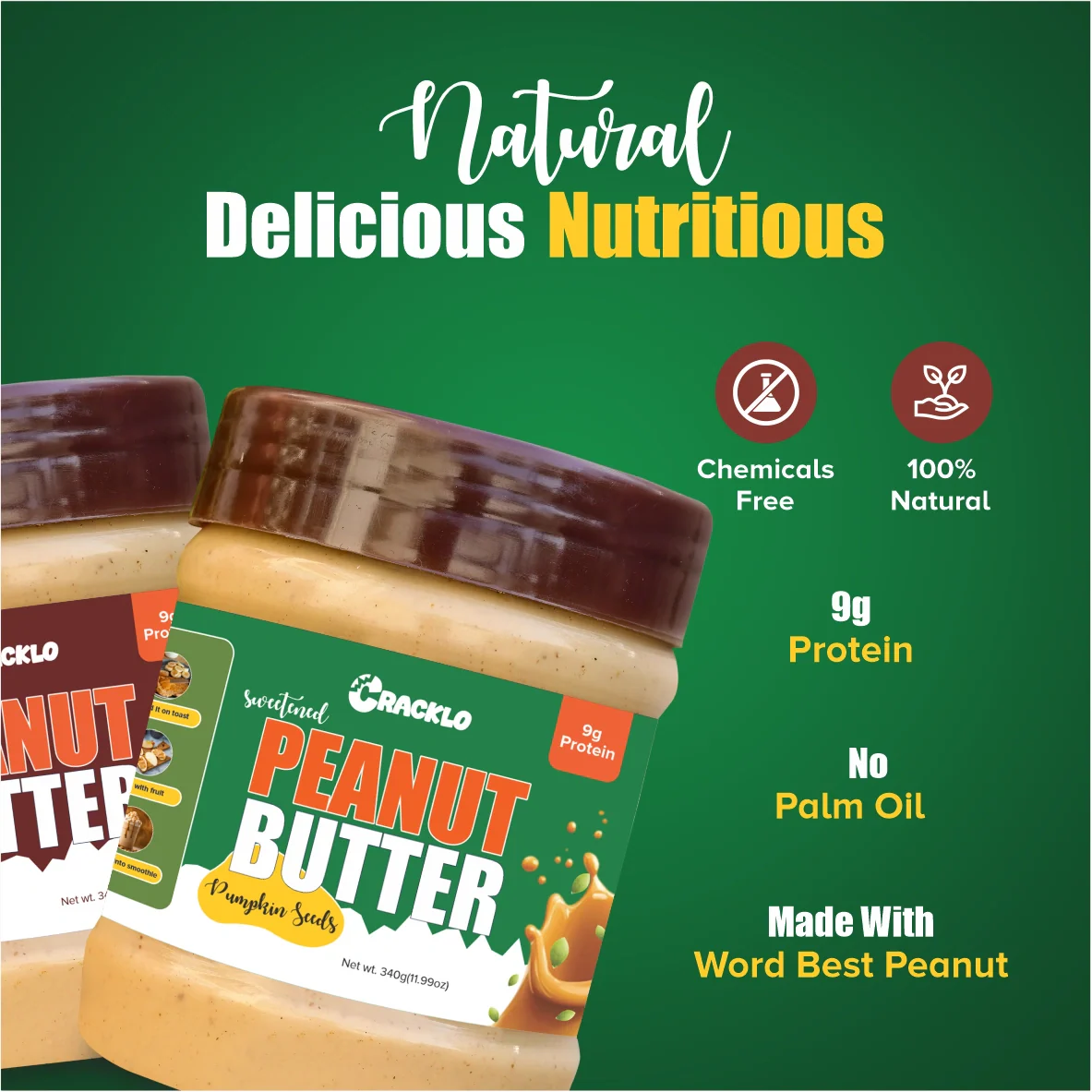 Combo Pack – Smooth + Pumpkin Seeds | 340g Sweetened.