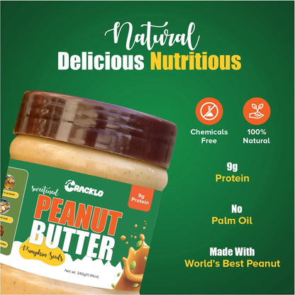 Pumpkin Seed Peanut Butter 340g | Sweetened | Women’s Wellness – Cracklo