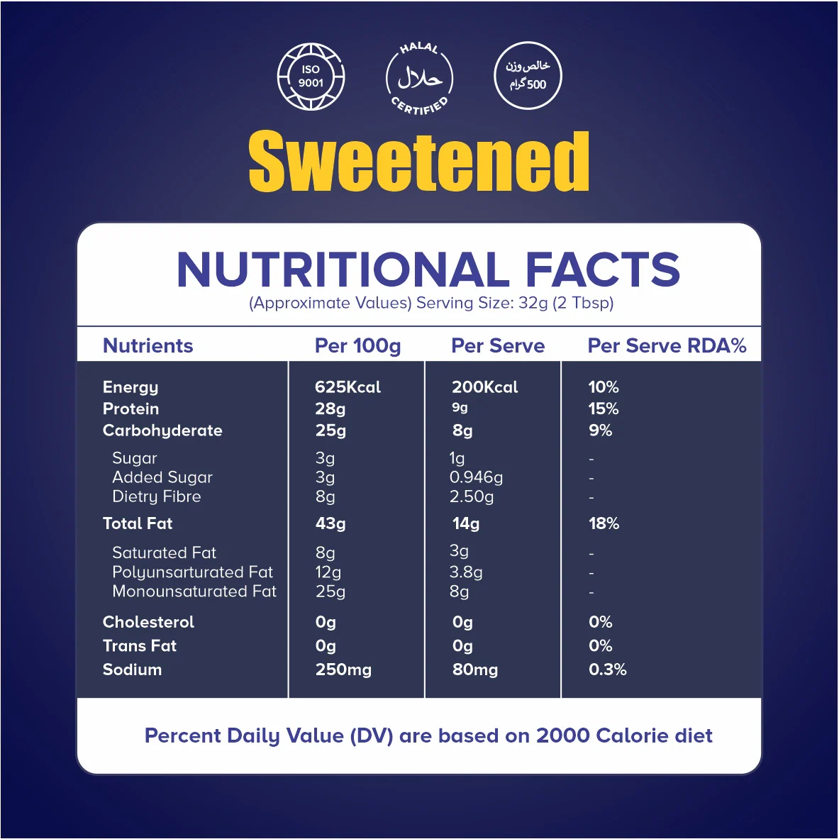 Chunky Peanut Butter 340g | Sweetened & Unsweetened – Cracklo