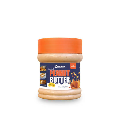 Chunky Peanut Butter 500g | Sweetened & Unsweetened – Cracklo