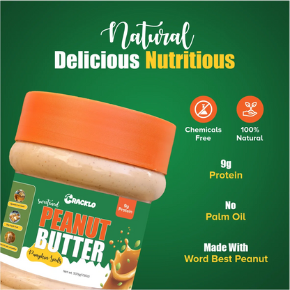 Pumpkin Seed Peanut Butter 500g | Sweetened | Women’s Health – Cracklo