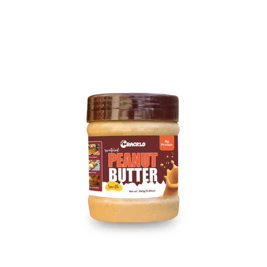 Smooth Peanut Butter 340g | Sweetened & Unsweetened – Cracklo