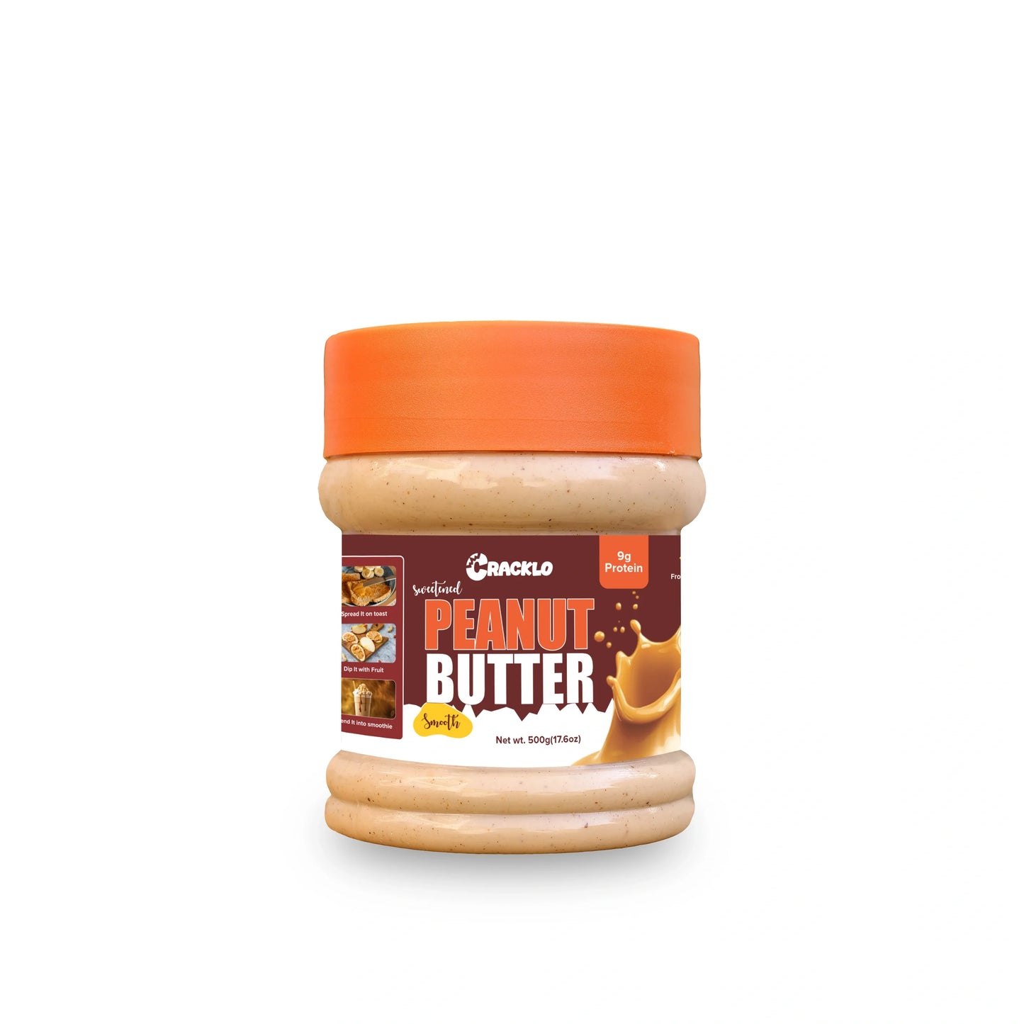 Smooth Peanut Butter 500g | Sweetened & Unsweetened – Cracklo