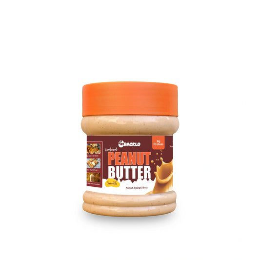 Smooth Peanut Butter 500g | Sweetened & Unsweetened – Cracklo