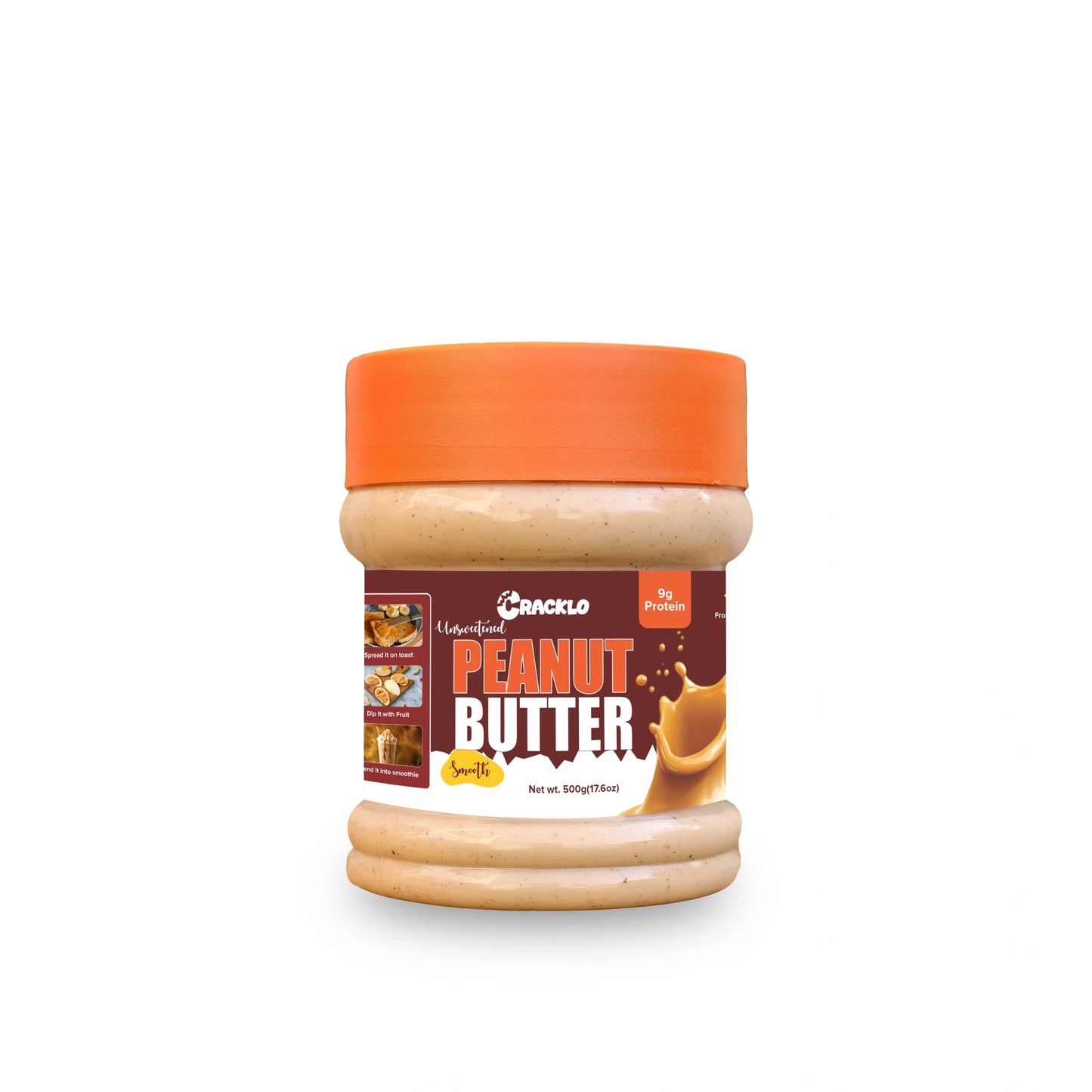 Smooth Peanut Butter 500g | Sweetened & Unsweetened – Cracklo